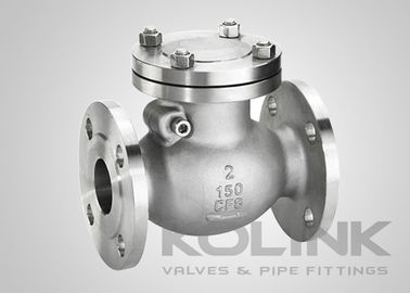 صمام التحقق المتحرك من الفولاذ المقاوم للصدأ ، CF8 CF8M CF3 CF3M API Flanged EN DIN JIS