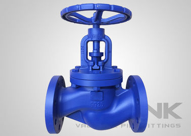 صمام الكرة الأرضية الحديدية المصبوب DIN Flanged GG25 EN-GJL-250 صمام وقف