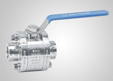 3-PC صمام الكرة الضغط العالي الصلب المجوهر 3000 Psi