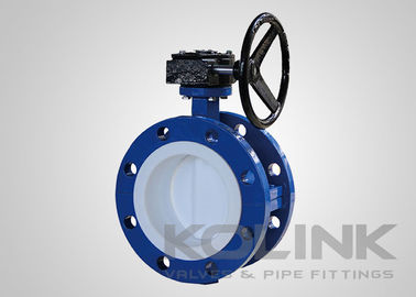 صمام الفراشة المغطى بـ PTFE 2-48 بوصة Class150 القرص المركزي