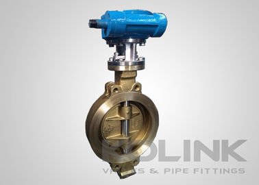 صمام الفراشة ثلاثي التراجع البرونزي C95500 صمام الفراشة مزدوج الغلاف الغريب