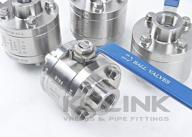 3-PC صمام الكرة الضغط العالي الصلب المجوهر 3000 Psi
