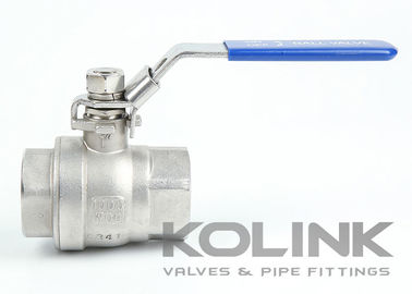 صمام كرة من قطعة 2 BSPT NPT 1000PSI كامل الحفرة CF8 CF8M الفولاذ المقاوم للصدأ