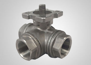 صمام الكرة ثلاثي الطرق من الصلب المصبوب L-Port T-Port Flanged DN15-DN200